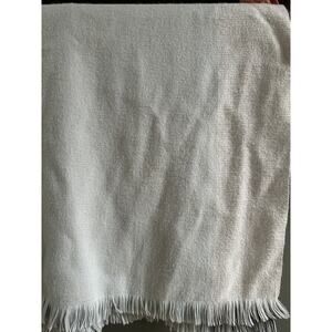 Shupaca alpaca blend throw blanket gray fringed 50x72”